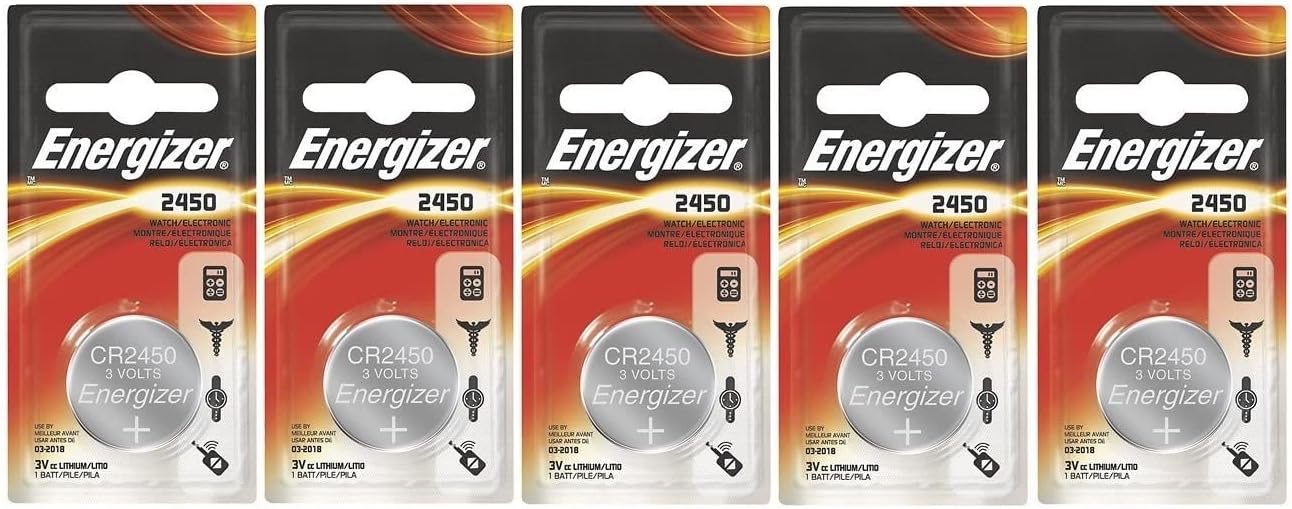 5 pcs Energizer CR2450 CR 2450 ECR2450 3v Lithium Battery