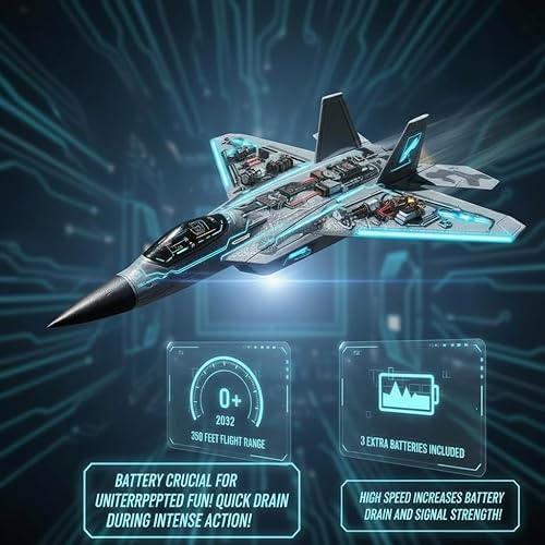 Miniatura 2 de Avión RC Jet Extra con 3 Baterías, Avión de Control Remoto 2025 Regalo de Navidad - Nuevo Modelo de Aviones Luz LED Avión de Combate Juguete del