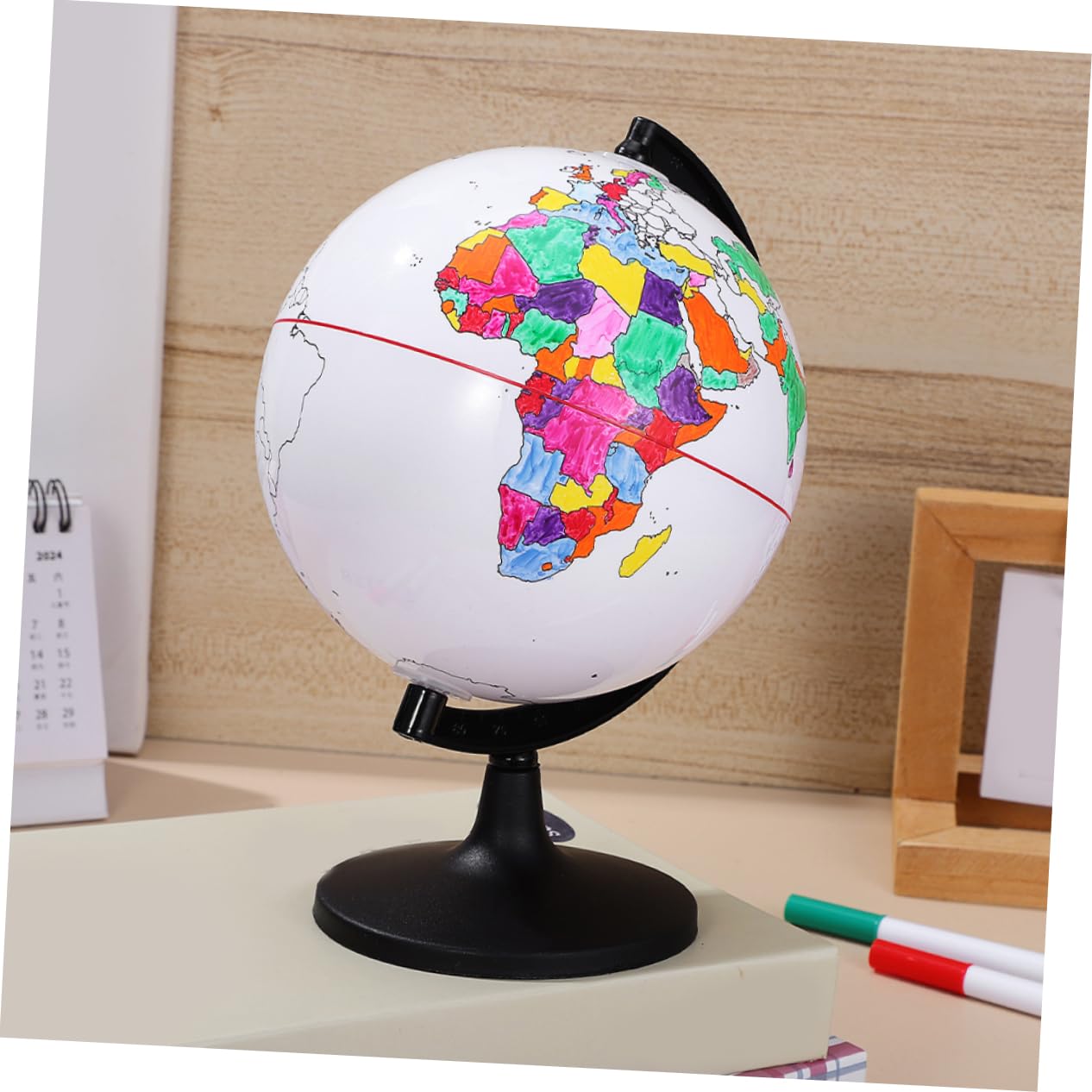 ERINGOGO Educational Unpainted Coloring Globe 3pcs Diy Boys and Decorative Props