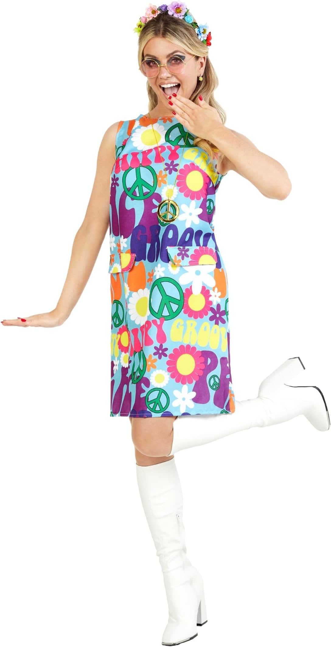 70s Outfits For Women, Hippie Costume Woman, Hippy Costume Woman, 70s Dress, Halloween Costumes For Women Adult