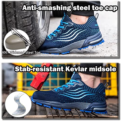 Steel Toe Shoes for Men Women Lightweight Safety Shoes Comfortable Cushion Steel Toe Sneakers Indestructible Work Shoes2