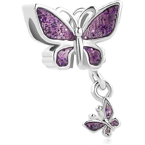 Sparkling Butterfly Charm Beads Compatible With Pandora Charms Bracelets