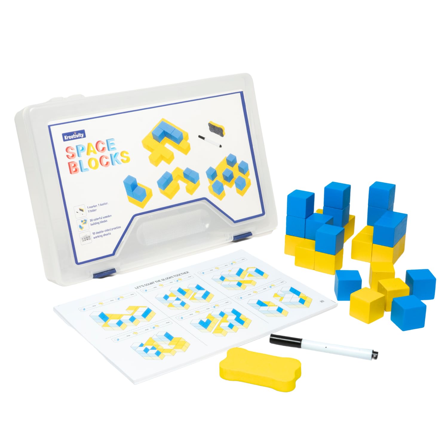 Cubelelo Space Blocks (30 Pieces) |Graphical Early Educational Brain Teaser Toys for Kids Children Boys Girls | 10 Intellectual Challenging Play Cards | Improve Spatial Imagination & Logical Thinking (B0C3HCH4P8) Amazon Price History, Amazon Price Tracker