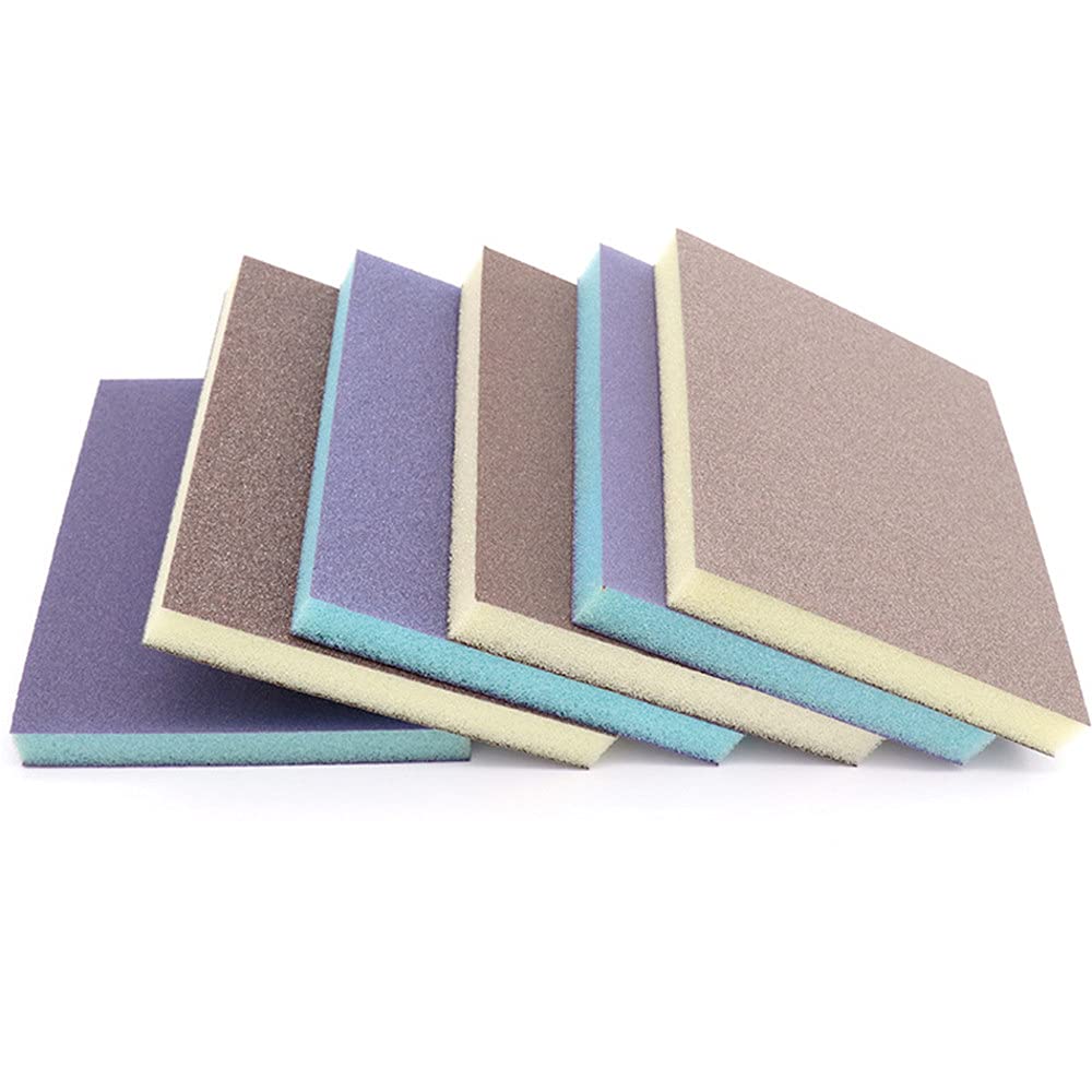Gąbki szlifierskie Blok tarczy szlifierskiej, 1/5/10/20PCS Elastyczne gąbki ścierne Mokre/suche piankowe papiery ścierne Blok polerski 80-280 Grit(Grey - 100 Grit,20pcs)