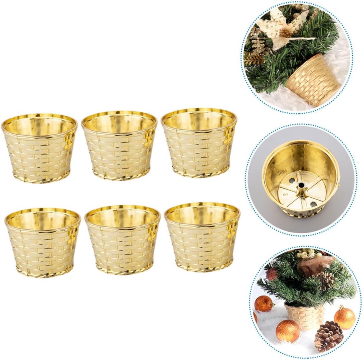 WOONEKY 6pcs Christmas Tree Stand Base Xmas Tree Holder for Holiday Decorations Smooth Easy to Arrange