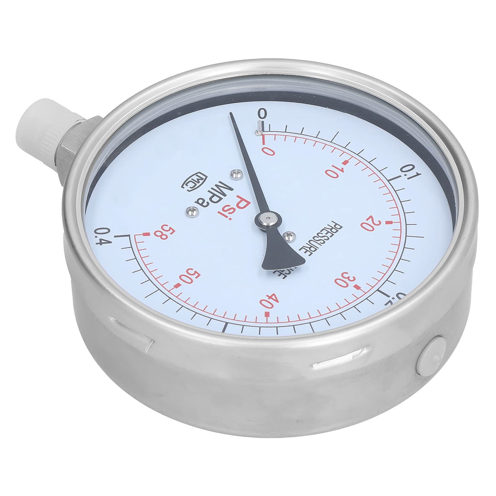 Aramox Manómetro Manómetro Radial de Acero Inoxidable 0 a 0,4 MPa 0 a 58 Psi Esfera de 150 Mm Rosca M20x1,5 de Alta Precisión para Válvulas de Tuberías, Minería, Petroquímica, Uso Médico