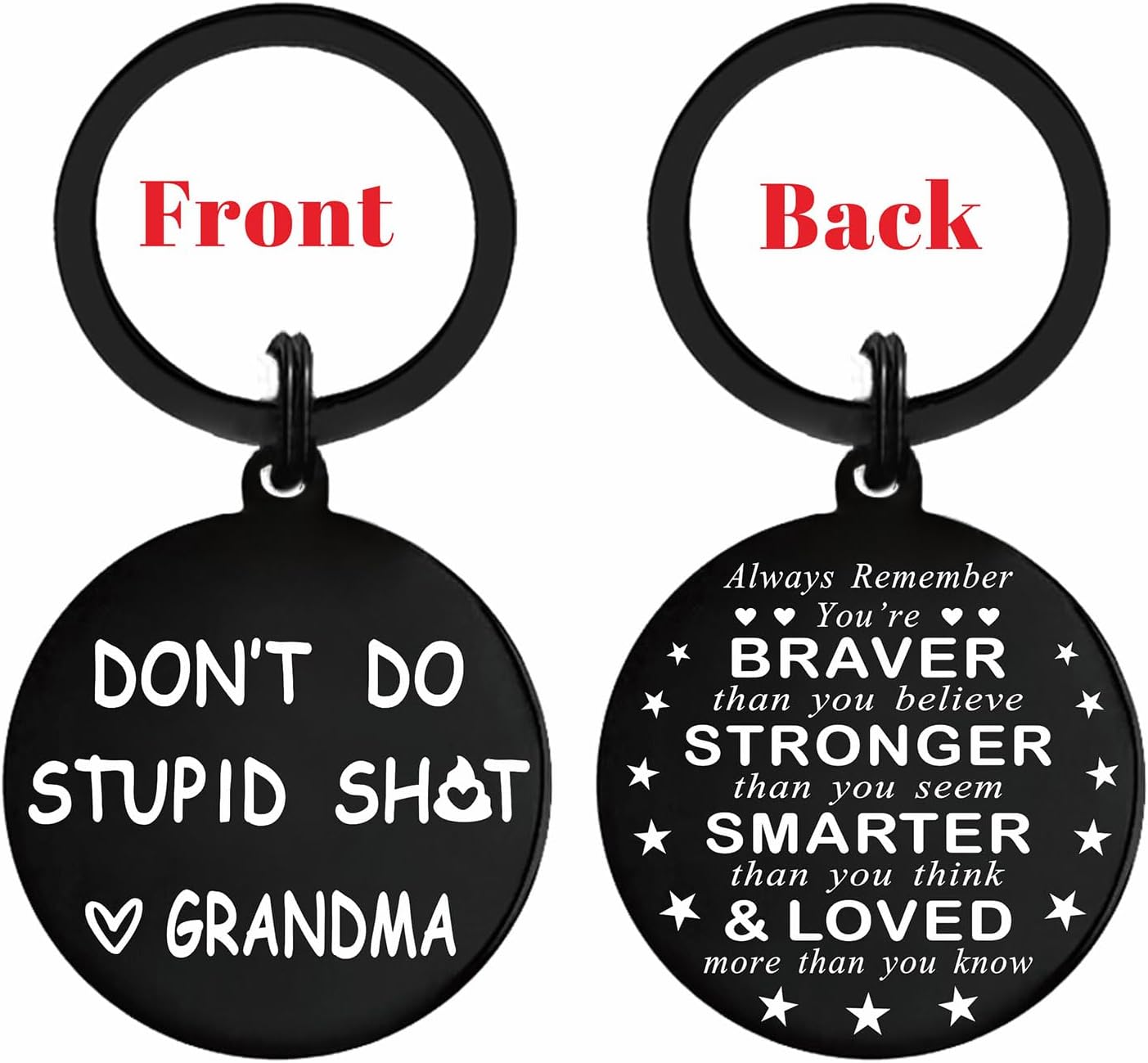 Gezxin Grandson Gifts Grandson Granddaughter Keychain, Funny Gag Gifts for Grandkids Basket from Grandma and Grandpa - Image 2