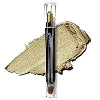Vista 1 de Sombra de ojos en barra con brocha mezcladora, maquillaje hipoalergénico para sombra de ojos, profesional impermeable y de larga duración, lápiz