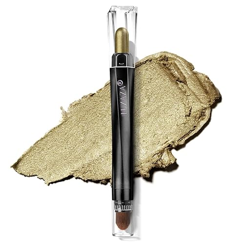 Sombra de ojos en barra con brocha mezcladora, maquillaje hipoalergénico para sombra de ojos, profesional impermeable y de larga duración, lápiz de