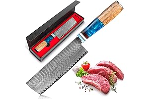 Damascus Nakiri Knife 7 inch - The Ultimate Kitchen Knife for Precision Cutting