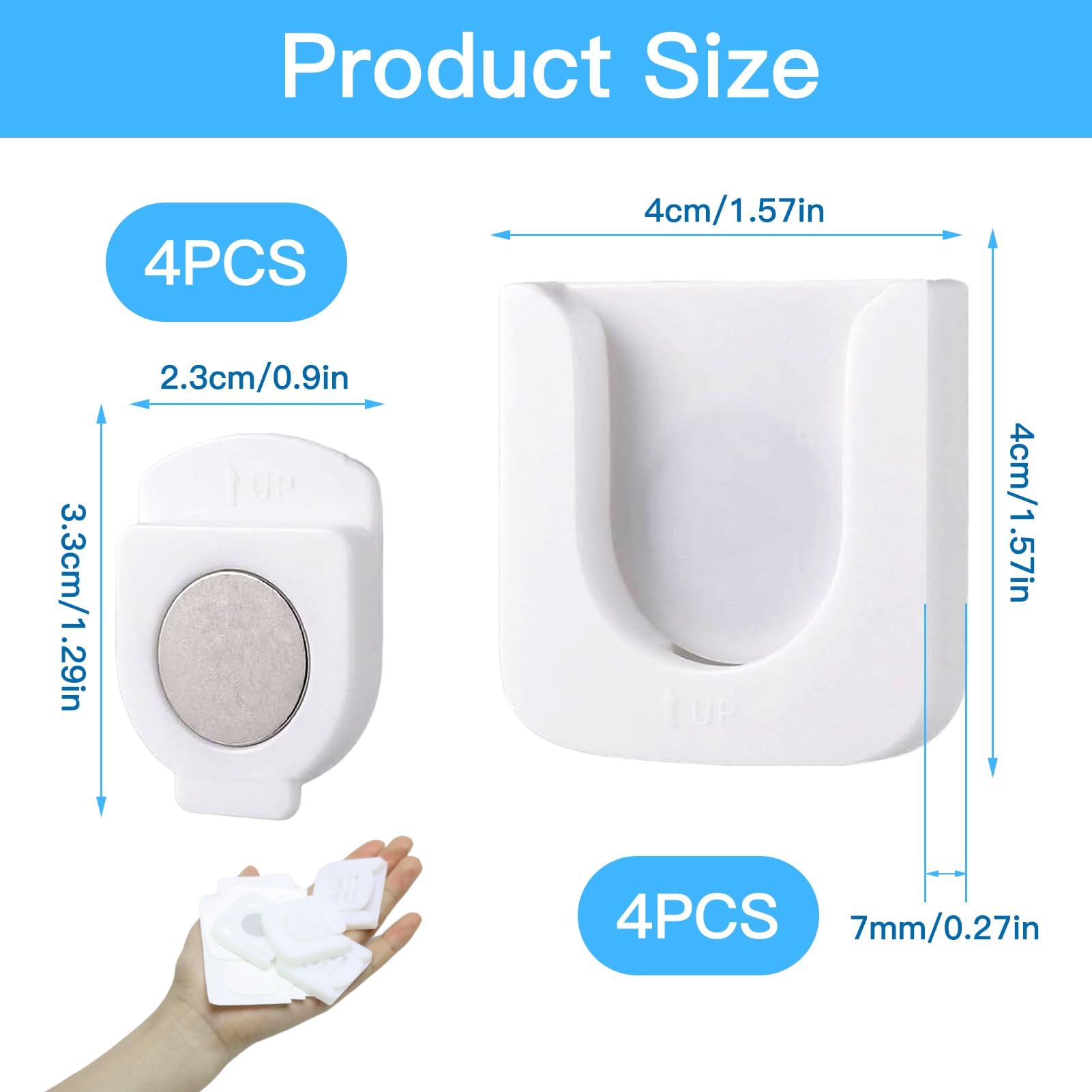 Porta Telecomandi Da Muro Supporto Da Parete Per Telecomandi Magnetico In Silicone, 4 Pacco Portatelecomando Da Parete