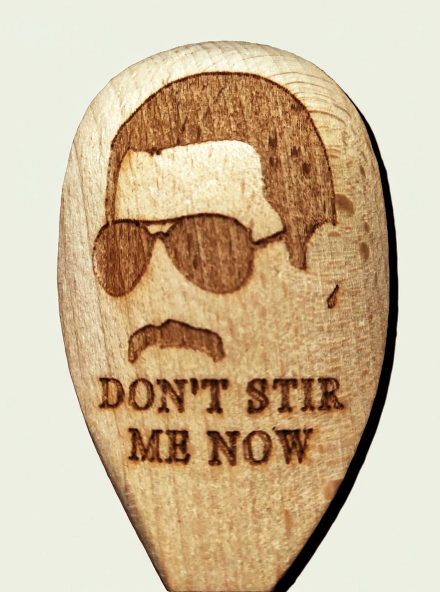 FastCraft Queen Freddie Mercury Inspired Wooden Baking Spoon Wood Kitchen Cooking Birthday Present Fan Gift