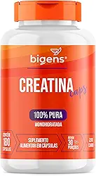 Creatina Monohidratada 100% Pura, 180 Cápsulas, Bigens
