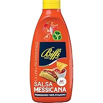 Biffi Salsa Messicana piccante, con Pomodoro e Cipolla, flacone da 900g