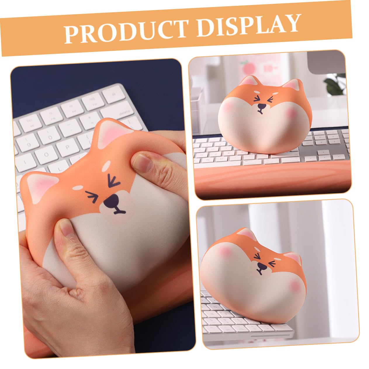 NUOBESTY 5 Pièces Repose Poignet Ergonomique pour Ordinateur Tapis de Souris avec Motif Adorable de Chiot Support pour Poignets à Utiliser Bureau à Maison les Cafés