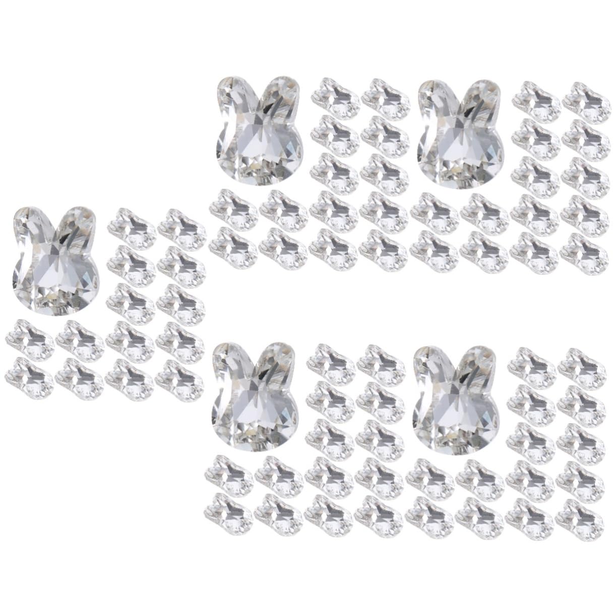 5 Set Gioielli Con Diamanti Per Unghie Decalcomanie Per Le Nail Art Dito Del Piede Coniglio Bunny Adornare Certamente Ornamento Per Manicure Fai Da Te Fette Di Unghie 20 Pezzi*5