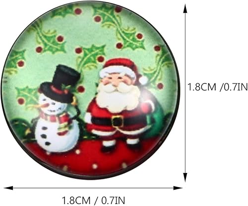 Miniatura 7 de EXCEART 12 dijes de Navidad con botones a presión de cristal, dijes intercambiables para joyería a presión, collar y pulsera