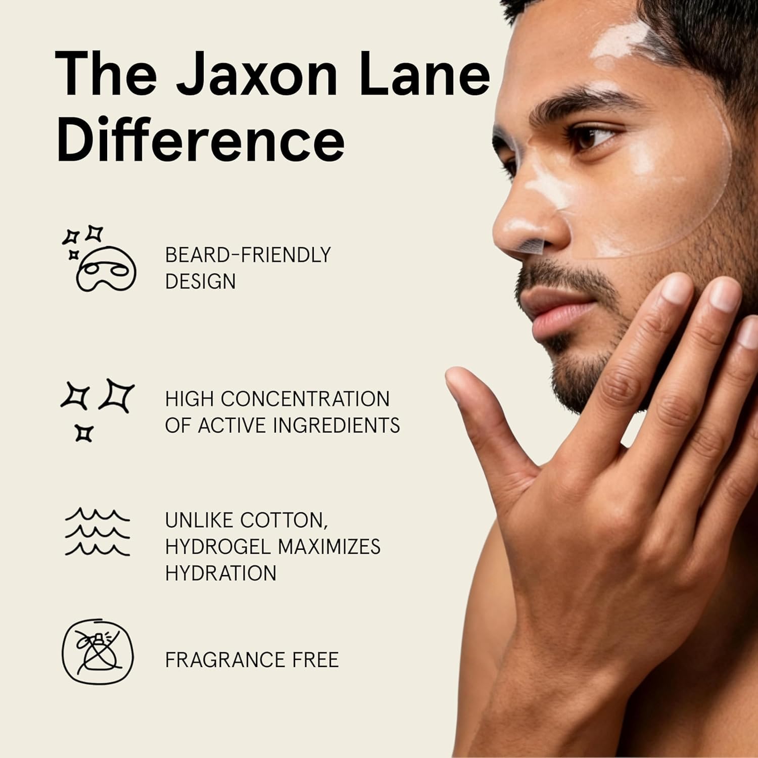 JAXON LANE Bro Mask Korean Hydrogel Face Mask for Men