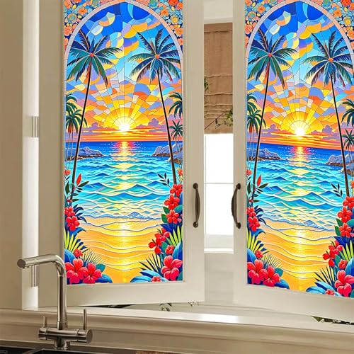 Vinilo decorativo BlissYard con diseño playa 17.7x39.3 in miniatura 1