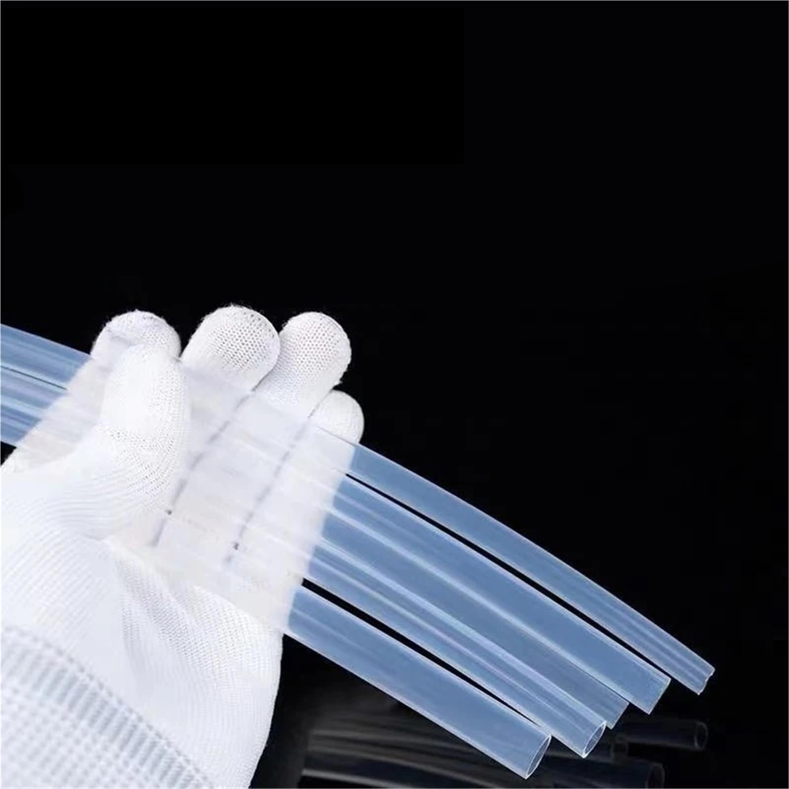 PTFE Tubo Garganta del extrusor con cabezal en J de 10 metros for filamento(Clear,ID4MM-OD6MM_10M)
