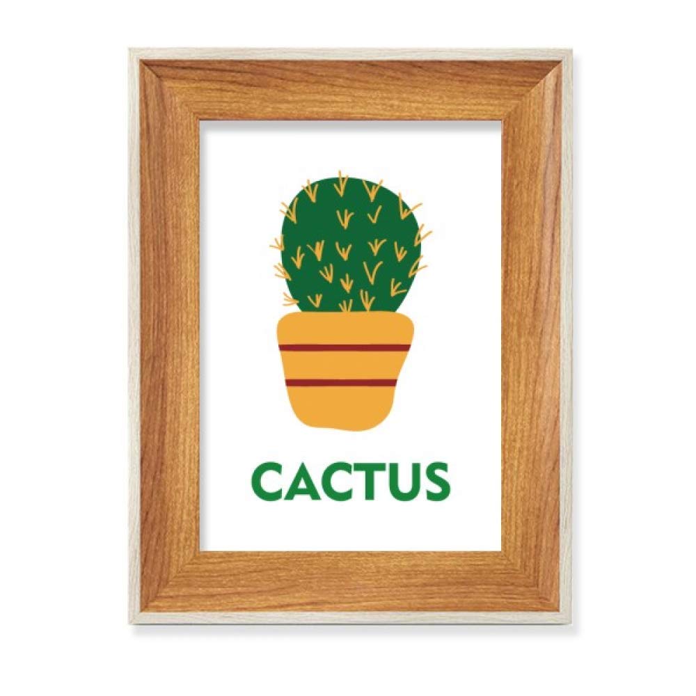Plantes grasses cadre photo bois pour bureau zen et moderne