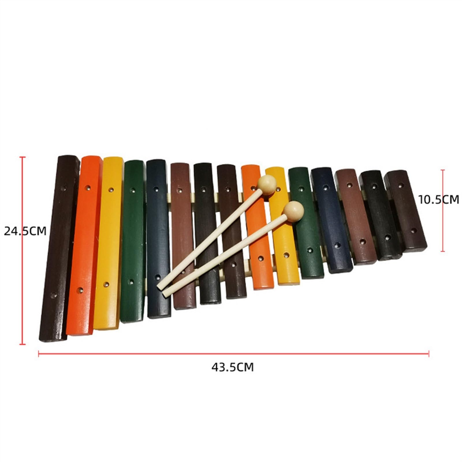 Glockenspiel 15 Tone Wooden Color Glockenspiel Player Xylophone Percussion Instrument