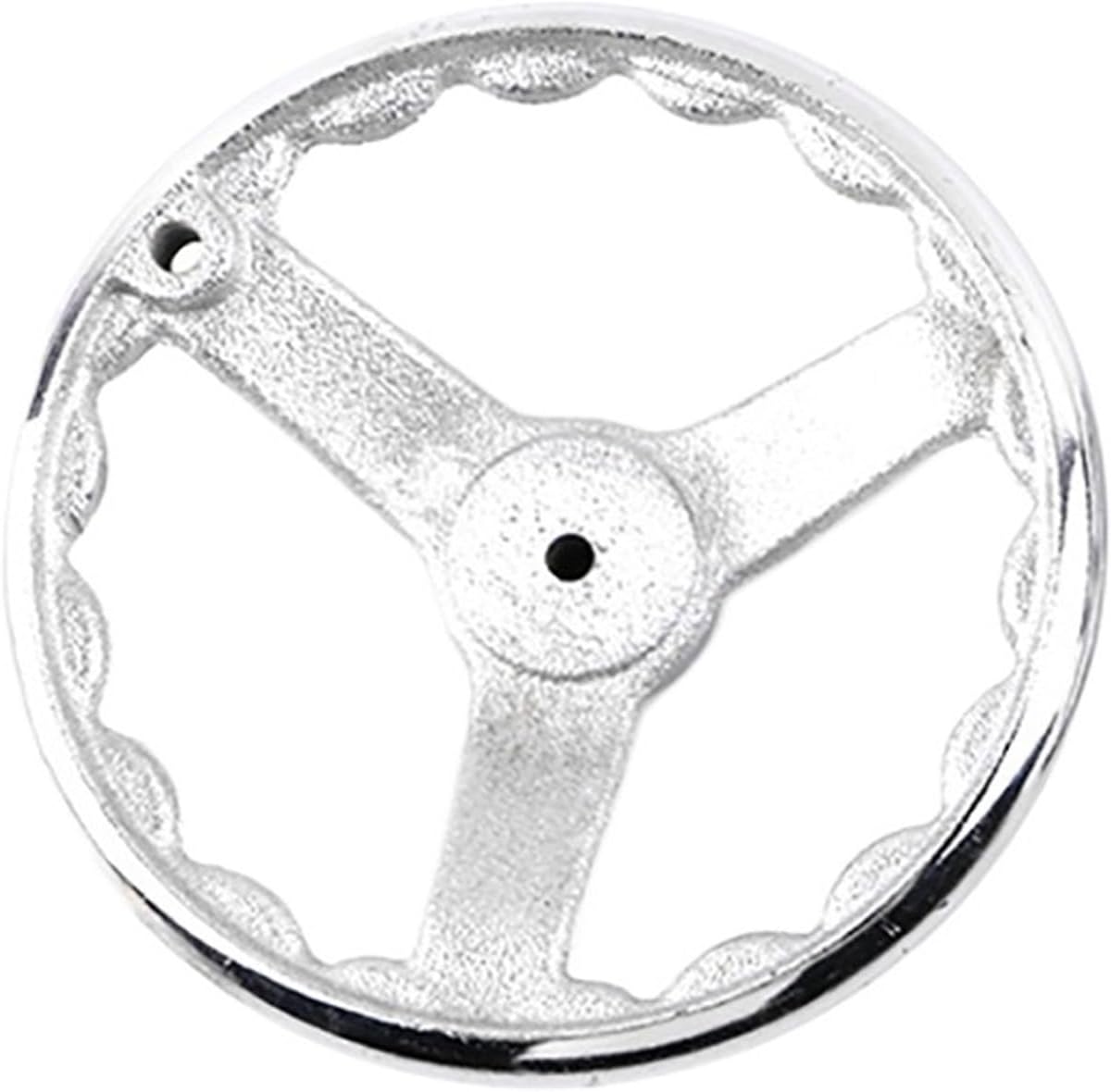 1Pcs 3/4/5/6/7/8 inch Round Iron Hand Wheel for Lathe Grinder Machine 70/100/120/150/160/200mm(Gold)