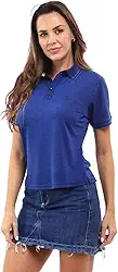 Camisa Polo Feminina em Viscose Manga Curta Conforto Casual