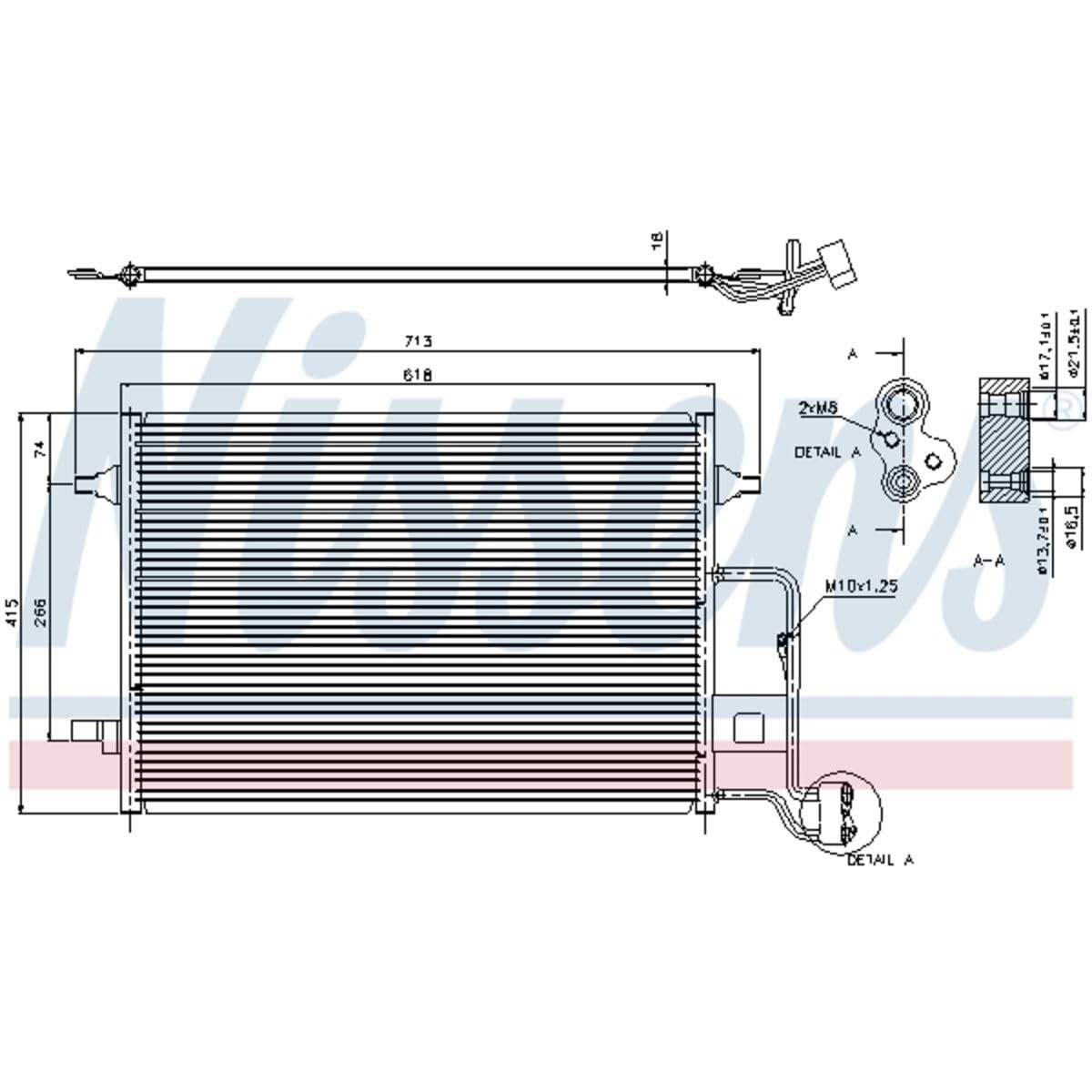 Nissens 94592 Condensatore Climatizzatore Per VW Passat E Skoda Superb - Ricambio OE 3B0260401