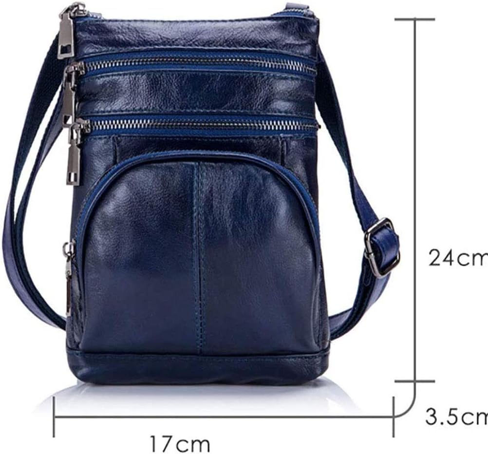SIDUFHAOPKLL Soft Leather Cross-Body Bag, Mini Anti-Theft Mobile Phone, ID, Suitable for Daily Travel Sports