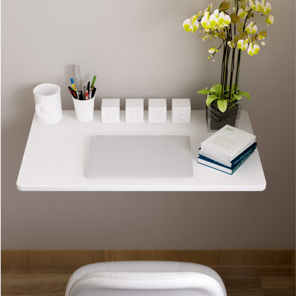 Table murale blanche pliante de balcon et bureau convertible gain de place