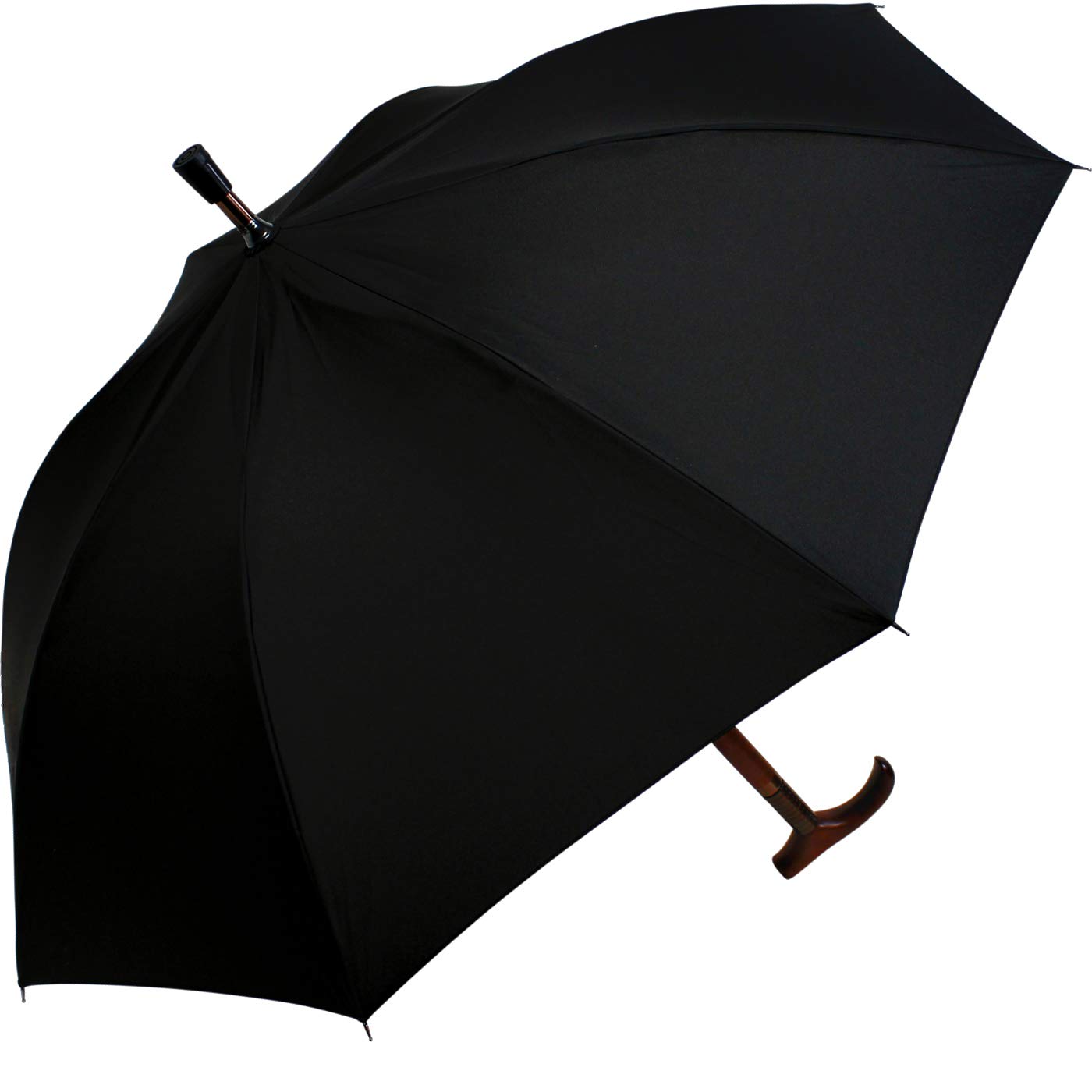 iX-brella Paralume regolabile in altezza con manico in legno, nero