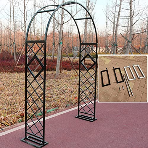 Arche de jardin en métal robuste contre le vent pour pergolas extérieures