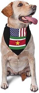 America Suriname Friendship Flag Triangle Dog Bandana Scarf Accessories for Pet Bibs