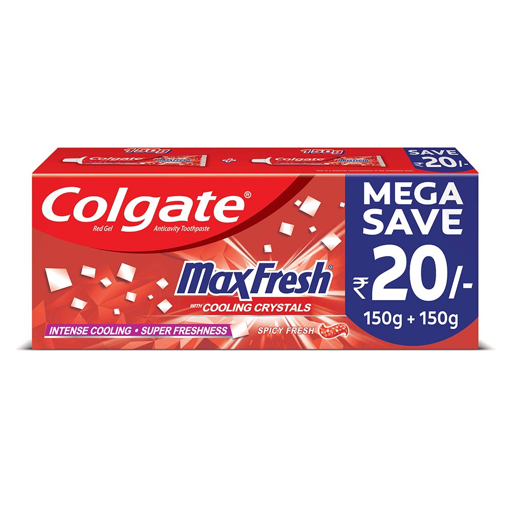 See full amazon price history chart for Colgate MaxFresh Anticavity Toothpaste Gel, Spicy Fresh - 300gm (Saver Pack) Colgate MaxFresh Anticavity Toothpaste Gel, Spicy Fresh - 300gm (Saver Pack) (B089MHG8K6) Amazon Price History, Amazon Price Tracker