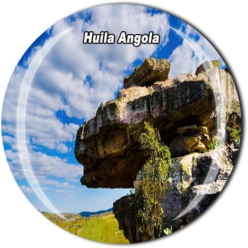 Huila Angola - Adhesivo magnético para nevera, recuerdo turístico de cristal, colección de regalo, para refrigerador
