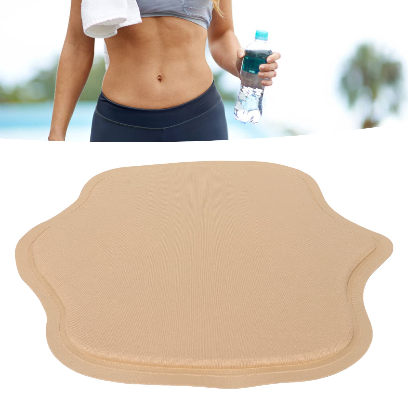 Planche Abdominale en Mousse Lipo Femmes Planche de Compression Abdominale Façonnage en Mousse Souple Post-chirurgie Planche D'aplatissement du Ventre (Beige)