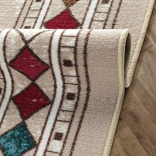 Antep Rugs Alfombras Modern Bordered 5x7 NonSkid (NonSlip) Low