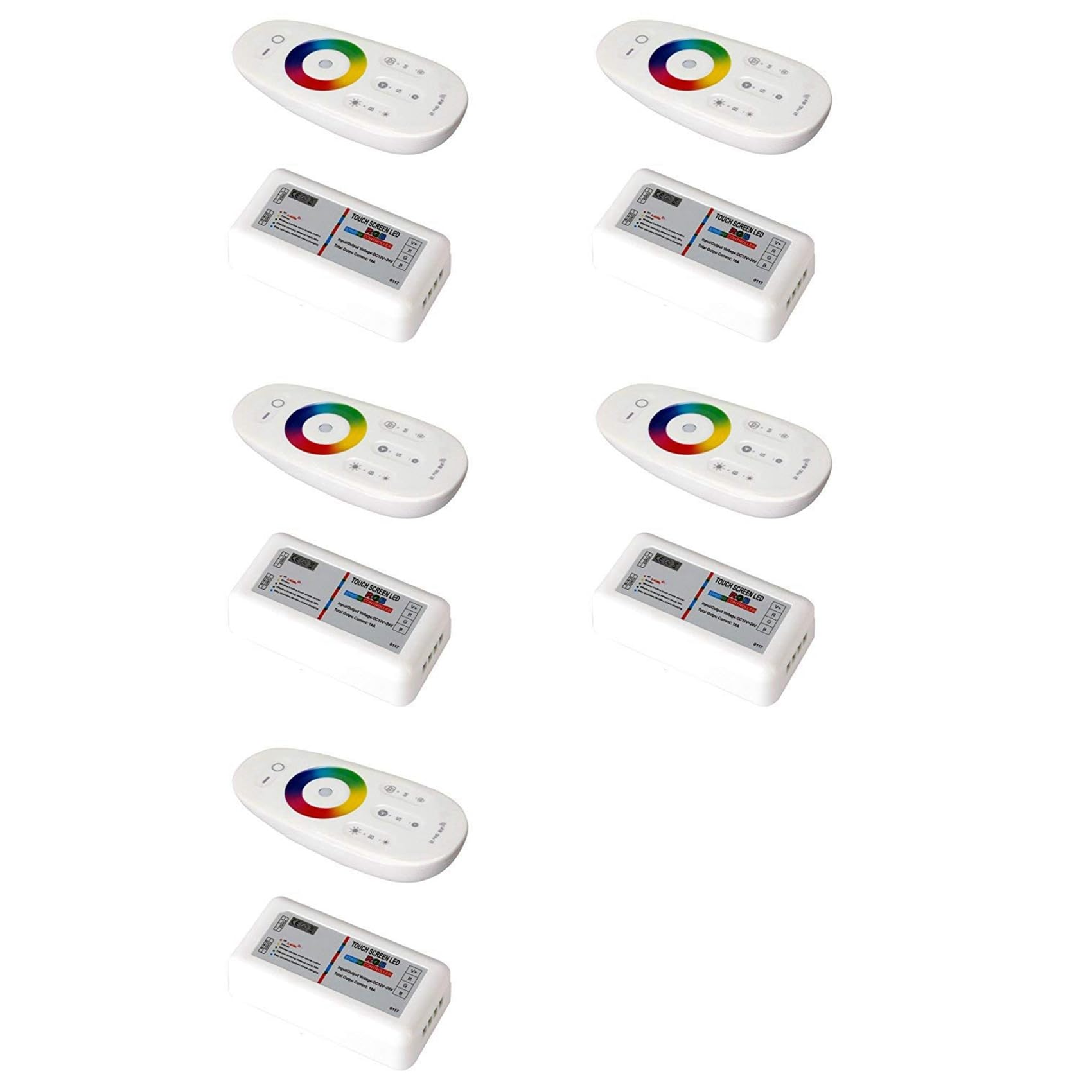 Jnchdghwa 5X LED Remote Controller 2.4GHz Wireless Touch LED RGB Dimmer Controller for 5050 3528 RGB LED Strip Light 12V/24V