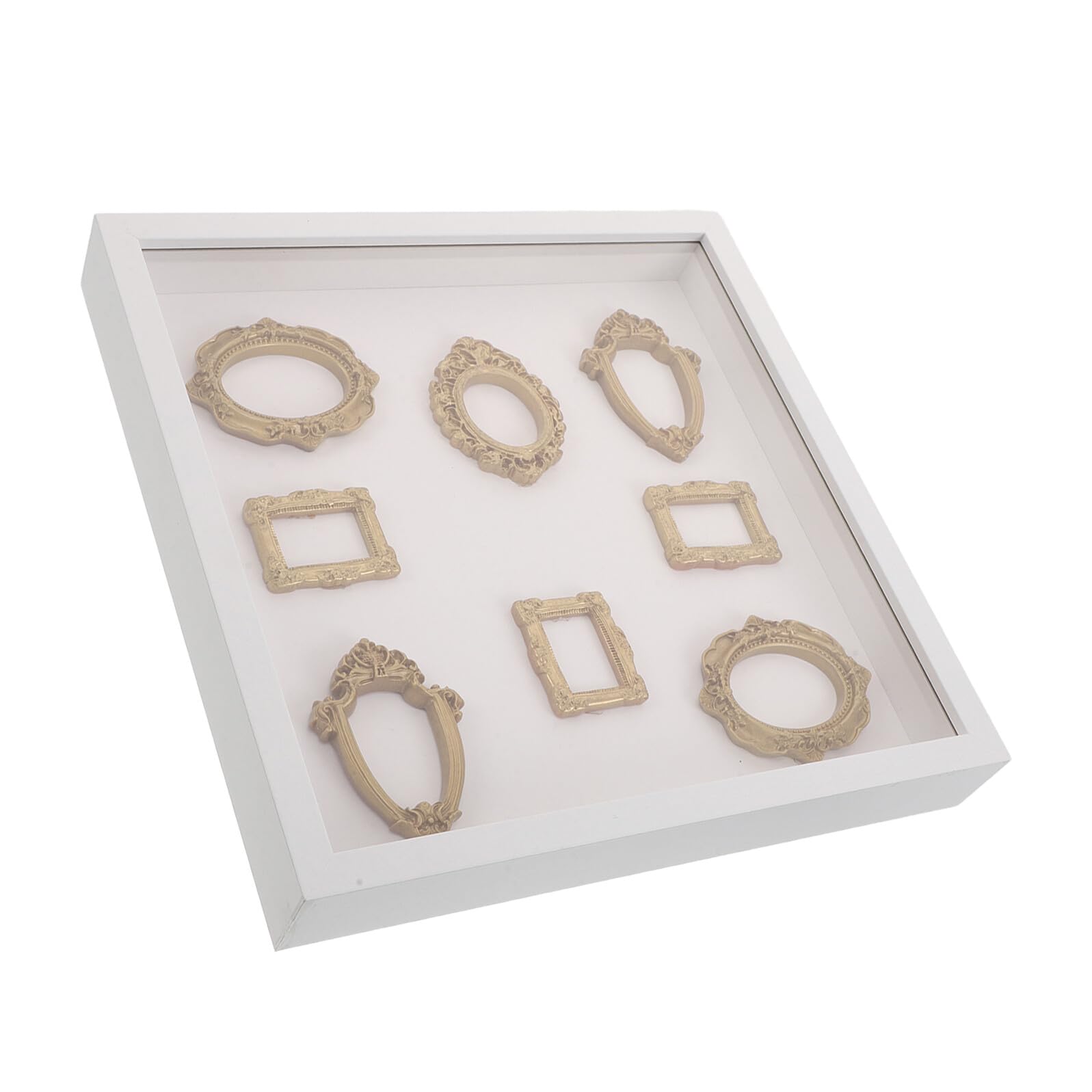 Cadre 25x25 cm souvenir de mariage et boîte d'ombre blanche pour photo