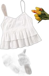 SHEIN VCAY Solid Schiffy Layered Hem Cami Top