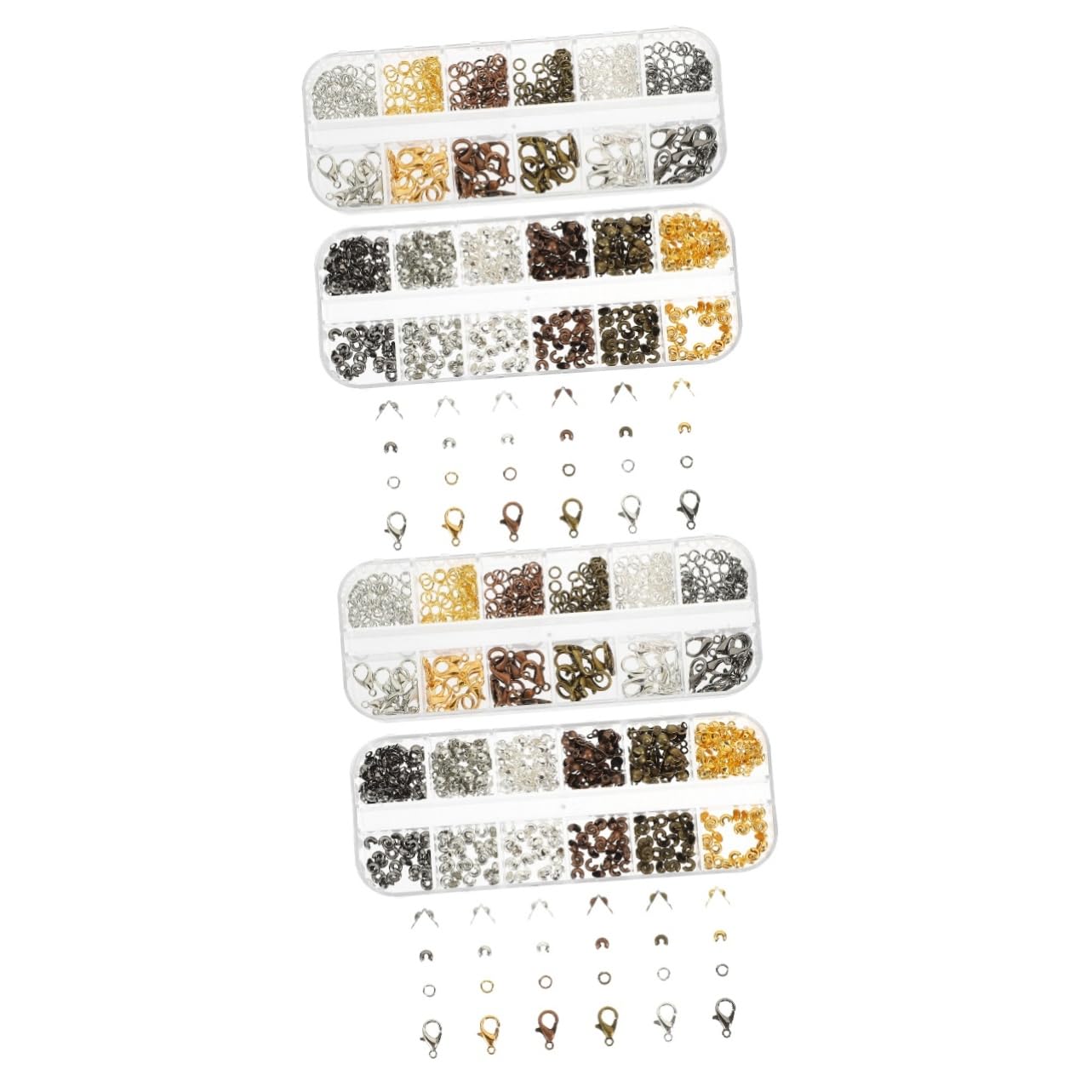 STOBOK 1564stücke Teiliges Diy Schmuckset Mit Lobster Claps Und Offenen Biegeringen Für Halsketten Armbänder Und Ohrringe Farben Zubehör Für Schmuckherstellung Und Basteln