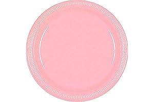 Vibrant Round New Pink Plastic Plates - 10" (Pack of 20)- Durable and Eye-Catching