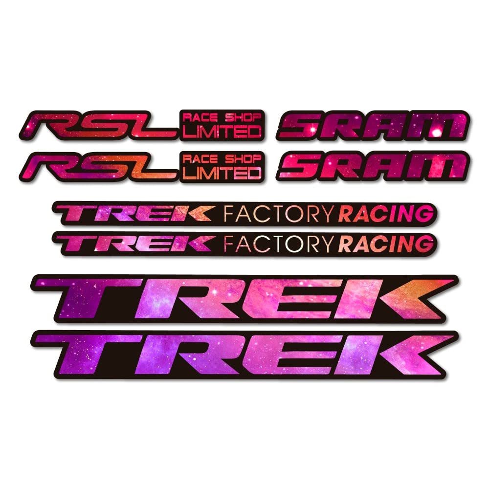 Autocollants Cadre Vélo Trek Factory Racing RSL Sram - Vinyle Résistant UV Et Rayures - Personnalisation Couleur