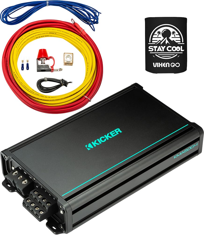 Amazon.co.jp: 2個セット:Kicker 600W 4チャンネルマリンアンプ 電源 