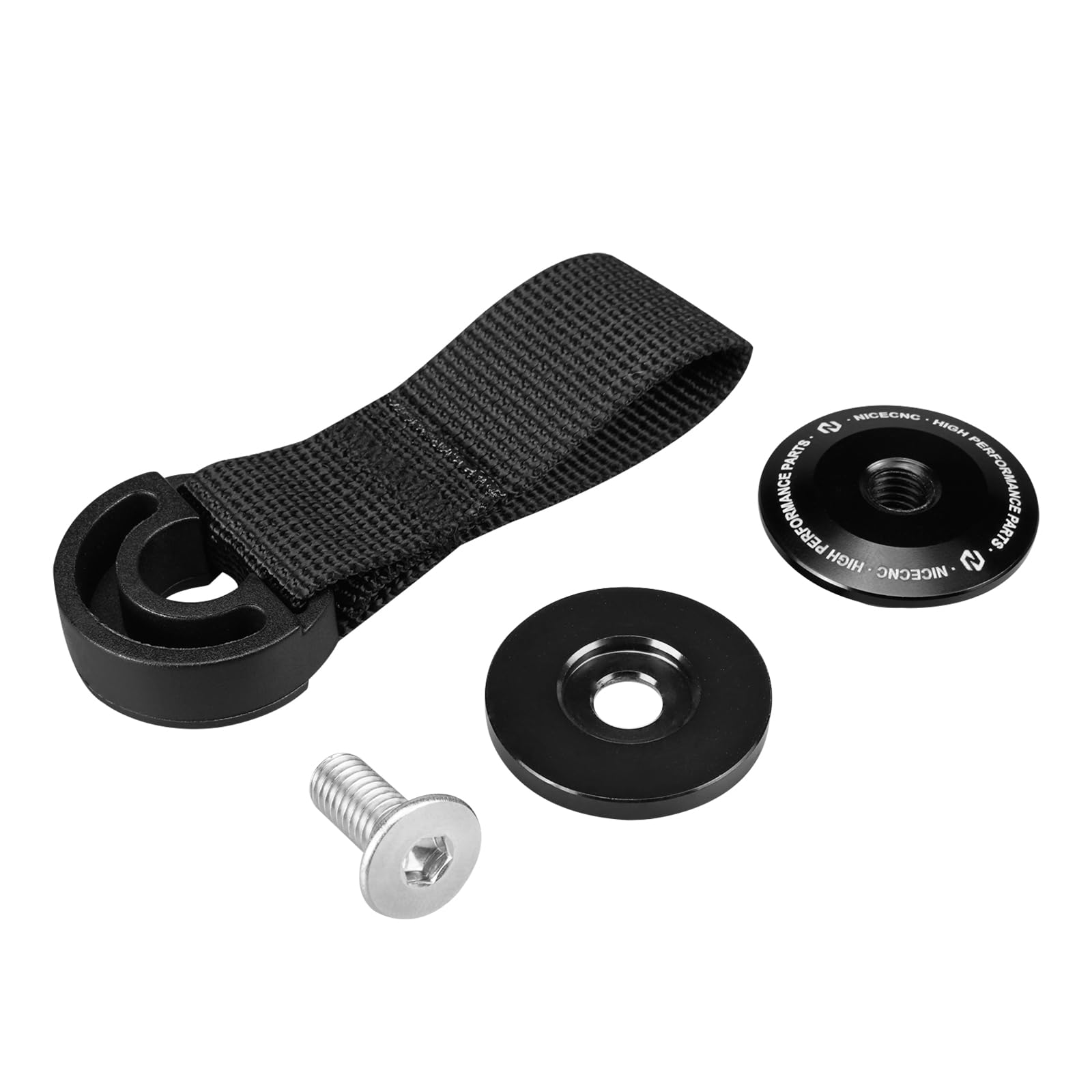NICECNC Cinghia per portapacchi posteriore Compatible with Yamaha YZ YZF WRF 125 250 450 Compatible with Kawasaki KX KXF125 250 450, adatta per modelli fuoristrada, vedi compatibilità, nero