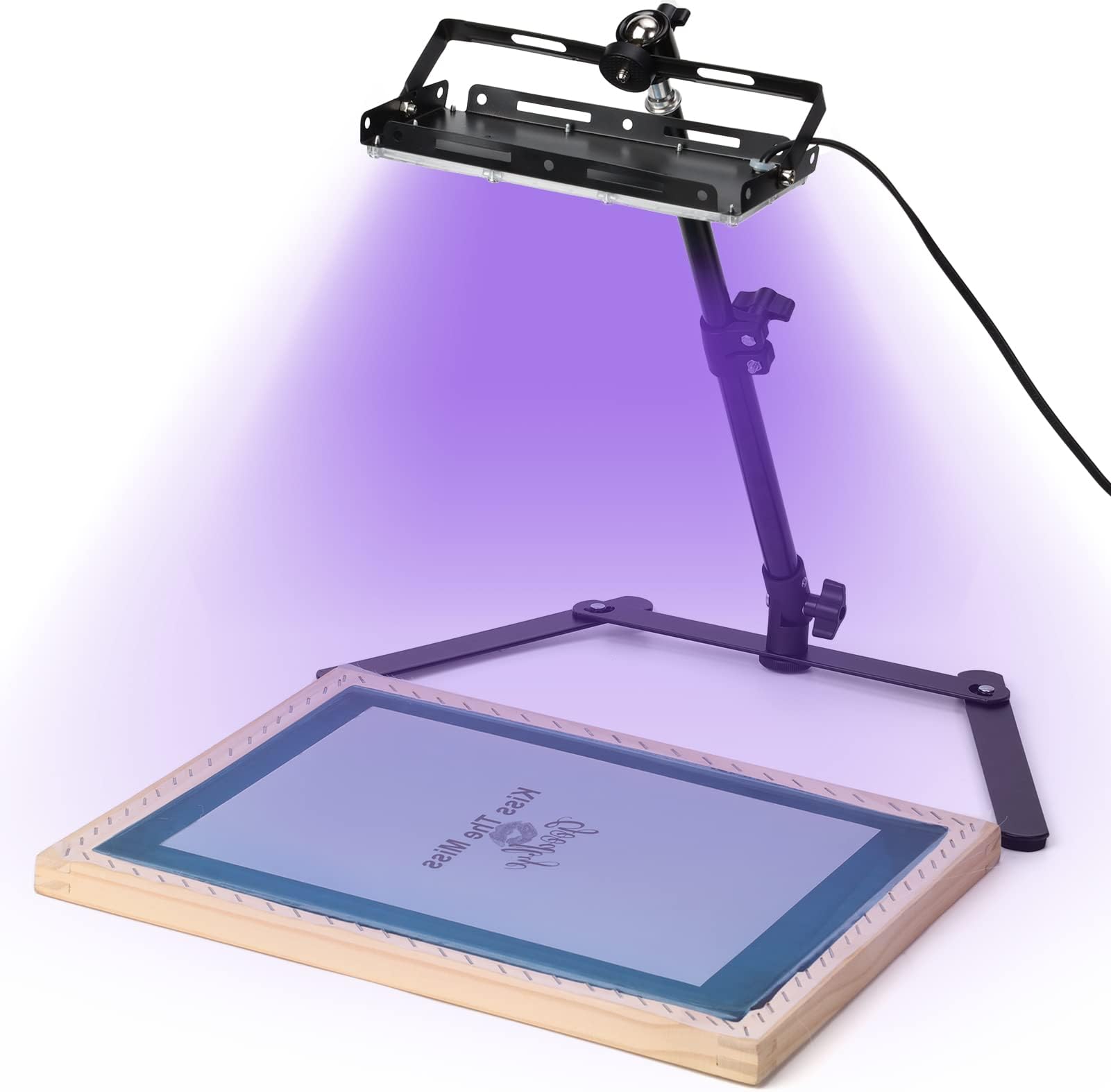 Caydo 30W LED UV Screen Printing Exposure Light and Upgraded Stable Light Base with Instruction for Screen Printing Exposing and Cyanotypes