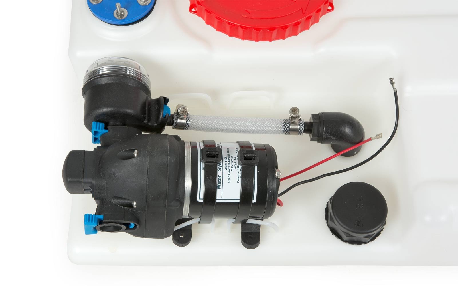 Nuova Rade Wassertank Bora 12 V Pumpe 40 L / 60 L / 80 L / 100 L Förderleistung 8 Liter/min Frischwassertank Bootstank Tank Boot