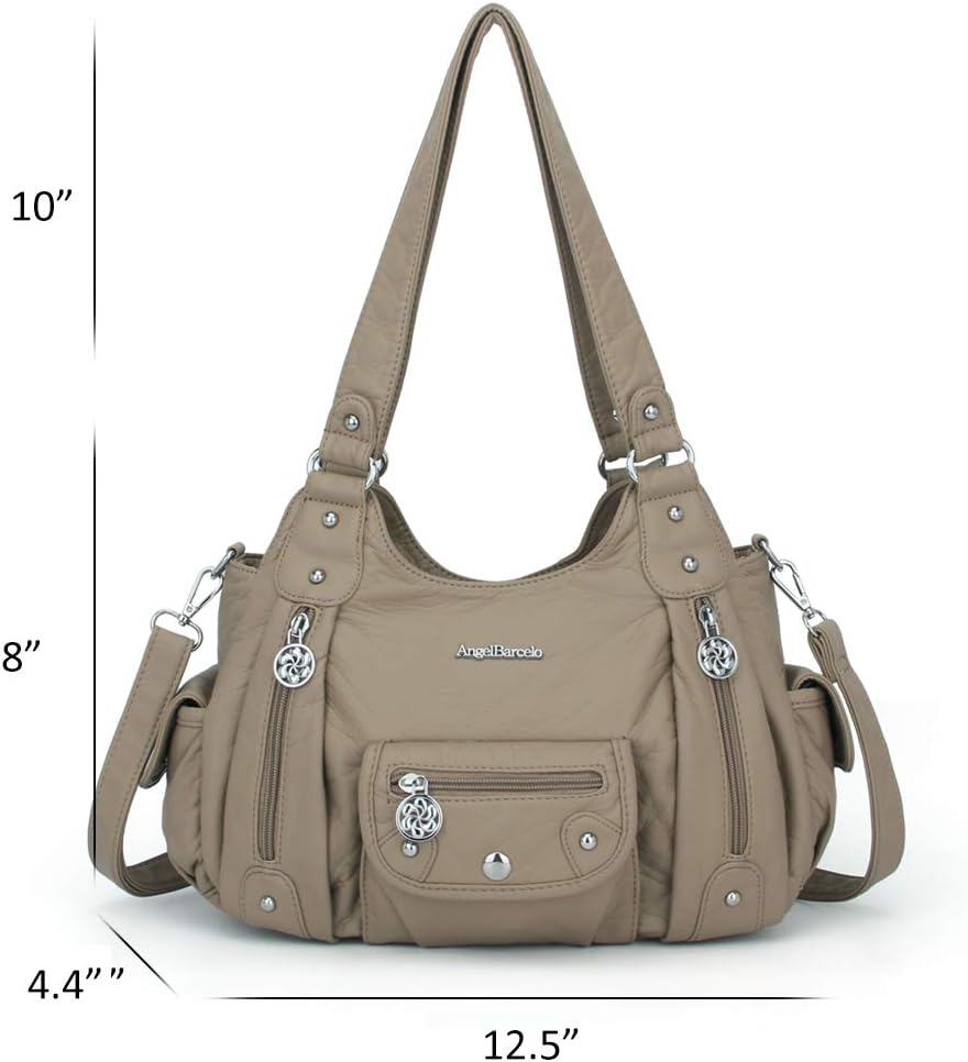 Angel Barcelo Purses for Women Soft PU Leather Shoulder Bag Crossbody Purse and Handbags - Image 3