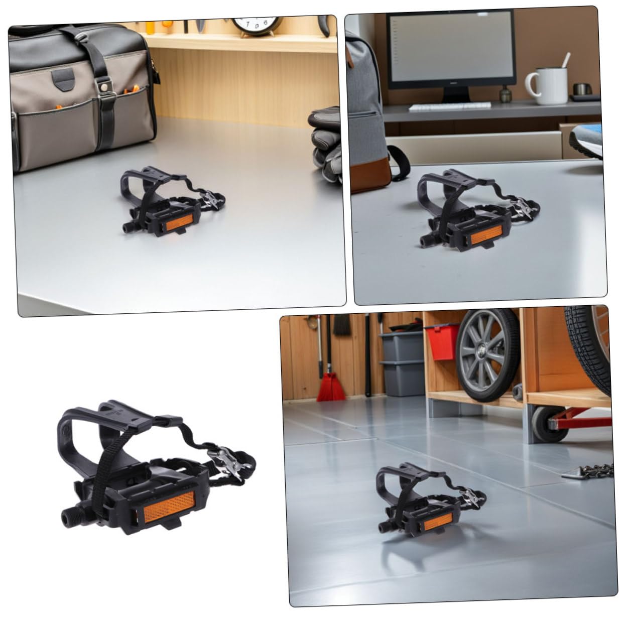 2 Pares Correas para de Bicicleta Ajustables Correas de Nylon Antideslizantes para Dedos Compatibles con para Ciclismo de Interior y Exterior